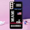 Boarding Pass Plane Ticket Case For Samsung Galaxy S23 S22 Ultra S21 S20 FE Note 10 20 Ultra S8 S9 S10 Plus Cover
