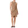 Amazon Essentials Faux Wrap Twist Light Camel and Size XL Women's Dress, Crossover, Neck, Sleeveless, Leopard,
