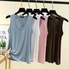 Plus Size L To 6XL Modal Women's Tank Tops U-Neck Summer Thin Sleeveless Bottomed Top Loose Tee Tops All Match Vest Comfort Homewear