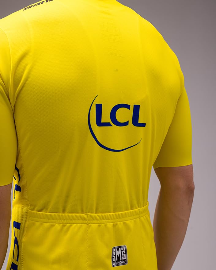 Santini Men's Yellow Tour De France Official Cycling Jersey