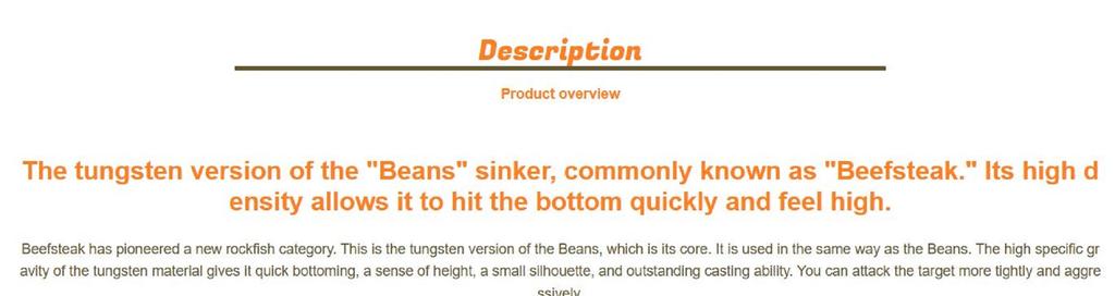 Jungle Gym J505 Tungsten TG Sinker Beans 10 grams (2615)