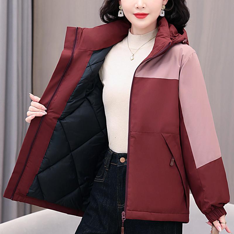 Fashion Winter Woman Parkas Hooded Thick Warm Outerwears Loose Long Sleeve Plus Size Jacket Women's Coats