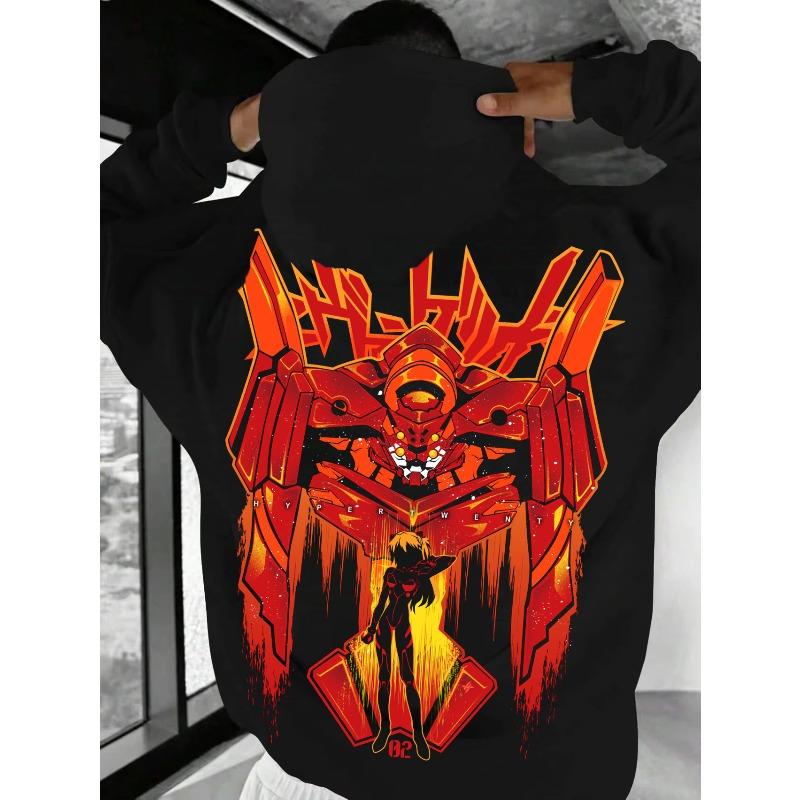EVANGELION Eva Mikiny Anime Pánské Mikiny S Kapucí Ležérní Dlouhý Rukáv Pulovry Svetr S Kapucí Kreslený Teplá Mikina S Kapucí Topy Dárky