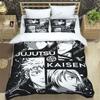 Set Biancheria da Letto 3D Anime Jujutsu Kaisen Satoru Gojo Copripiumino Federe Singolo Twin Matrimoniale King Size Decorazione per la Casa Trapunta Regalo per Ragazzi