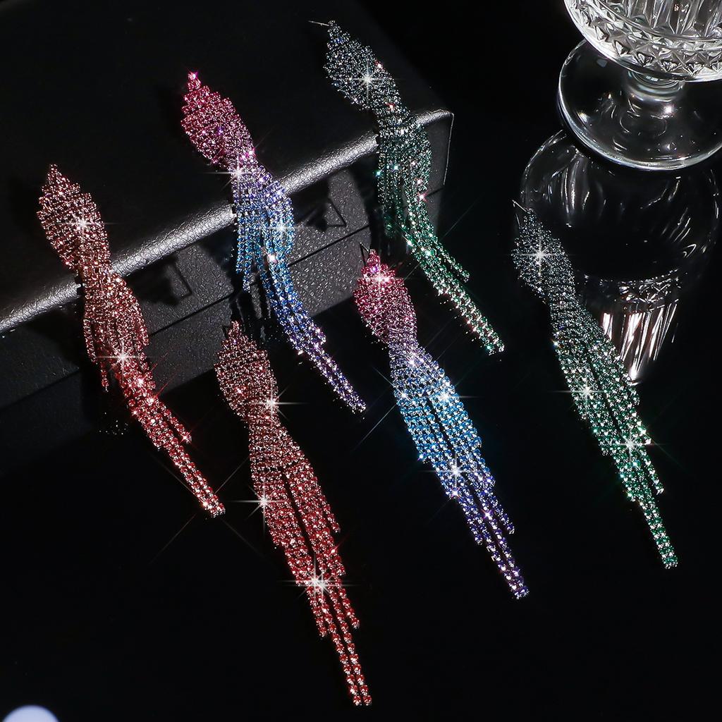 Temperament Light Luxury Niche, Full Diamond Twisted Earrings and Earrings