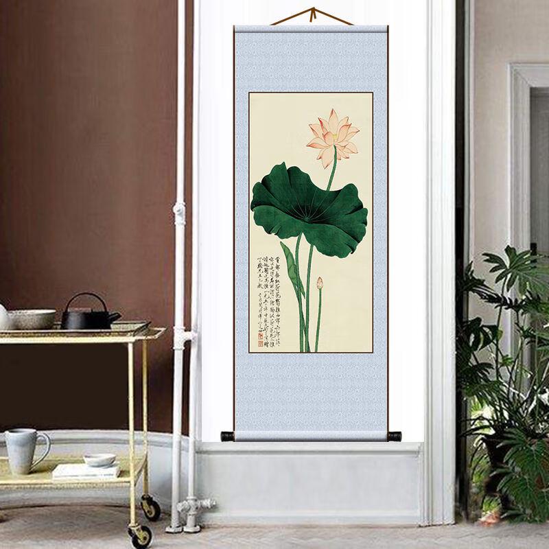 Декоративная свитковая живопись «Лотос и бамбук»