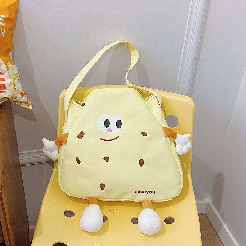 Cute Cookie Handbag Fun Cartoon Shoulder Bag Fashion Girl Student Bag Funny Soft Cute Cartoon Travel A2
