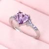 Sterling  Purple Love Rings New Fashion Jewelry for Women Wedding Engagement Party Temperament Female Accessories Gift