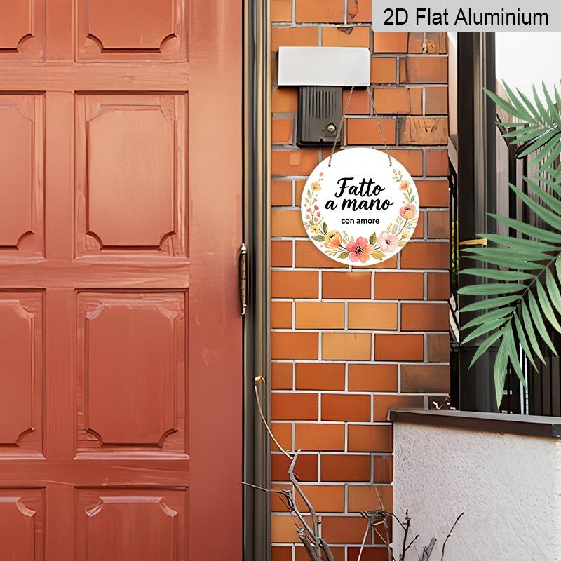 2D Flat Retro Aluminum Wall Stickers in Various Sizes. Italian Handmade Themed Hangings with Watercolor Floral Arrangements. A Perfect Choice for