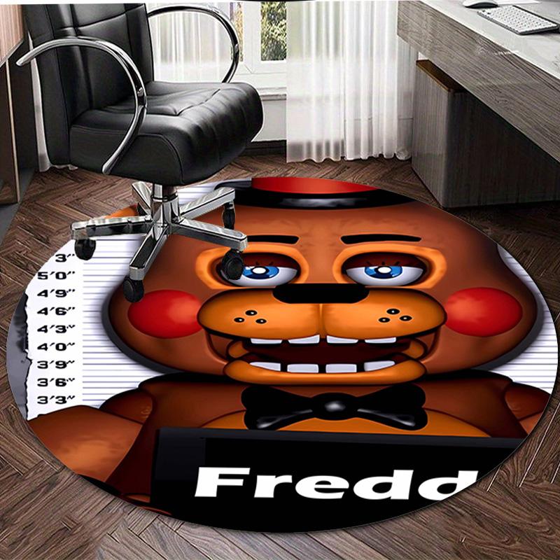 1pc Freddy bear1 Design Printed Area Round Carpet for Bedroom Living Room Home Decor Rugs Mat Non Slip Mat Rug for Bedside