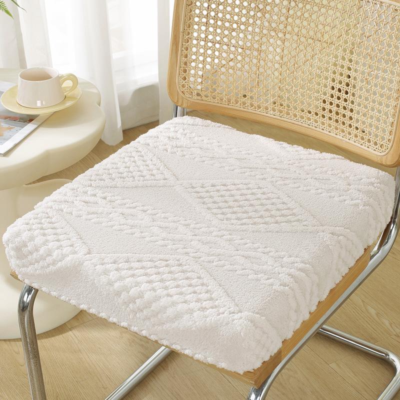 

40cm Winter Warm Coral Fleece Sponge Cushion Height Raise Baby Dining Chair Booster Chair Cushion Kids Highchair Seat Pad 40x40x5cm