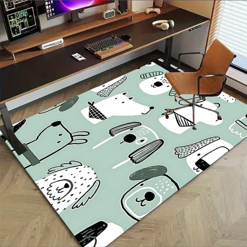 1PC Dogs Pattern Extra Large Non Slip Floor carpet, Office, family, bedroom Large Area Rug Indoor Rugs, Vibrant Colors