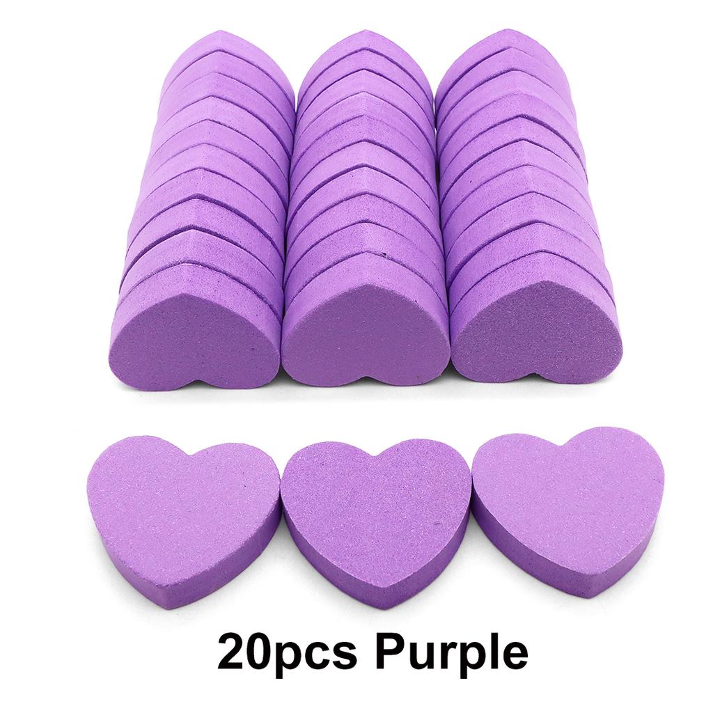20/50Pcs Nail Polish Buffer Heart Mini Buffing Sanding Files Block Pedicure Care Manicure Pedicure Nail File Tools Nail Charm