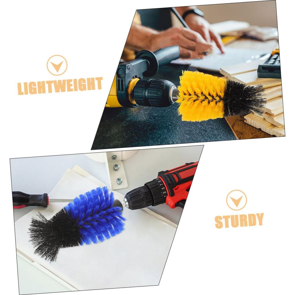 TOPPERFUN 2pcs Clean Brush Head Drill Wheel Cleaning Brush Cleaning Scrub Brush They Detail