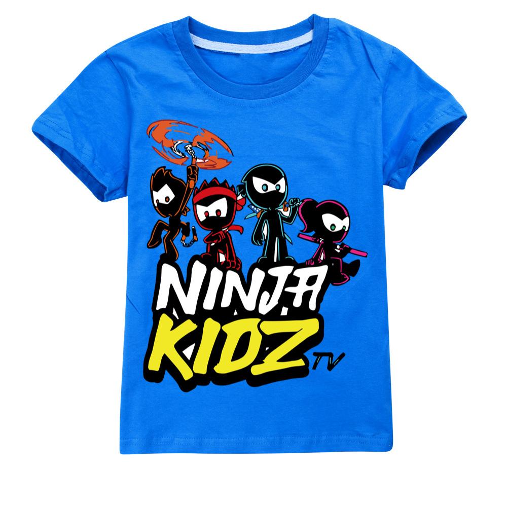 

NINJA KIDZ Дитячий одяг Літо Хлопчики Мода Футболка з коротким рукавом Графічна футболка для хлопчиків Топи для дівчаток Дитячий светр 150