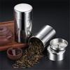 Metal Tea Canister with Rounded Lid for Loose Tea, Coffee and Kitchen Shelf Storage In Cupboards or Open Shelves