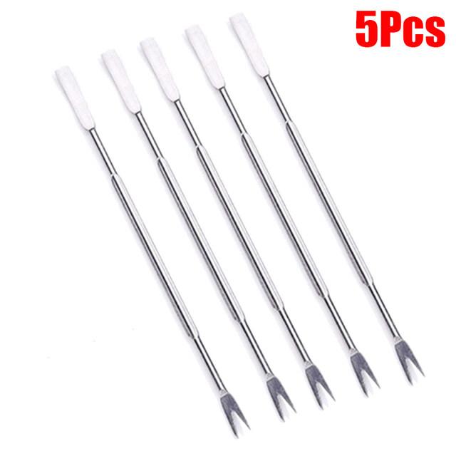 

5//3/1 шт. игла для морепродуктов, лобстеров, крабов, 17 см, нержавеющая сталь, многофункциональная, двойная игла для грецкого ореха, вилка для фруктов, кухонный гаджет