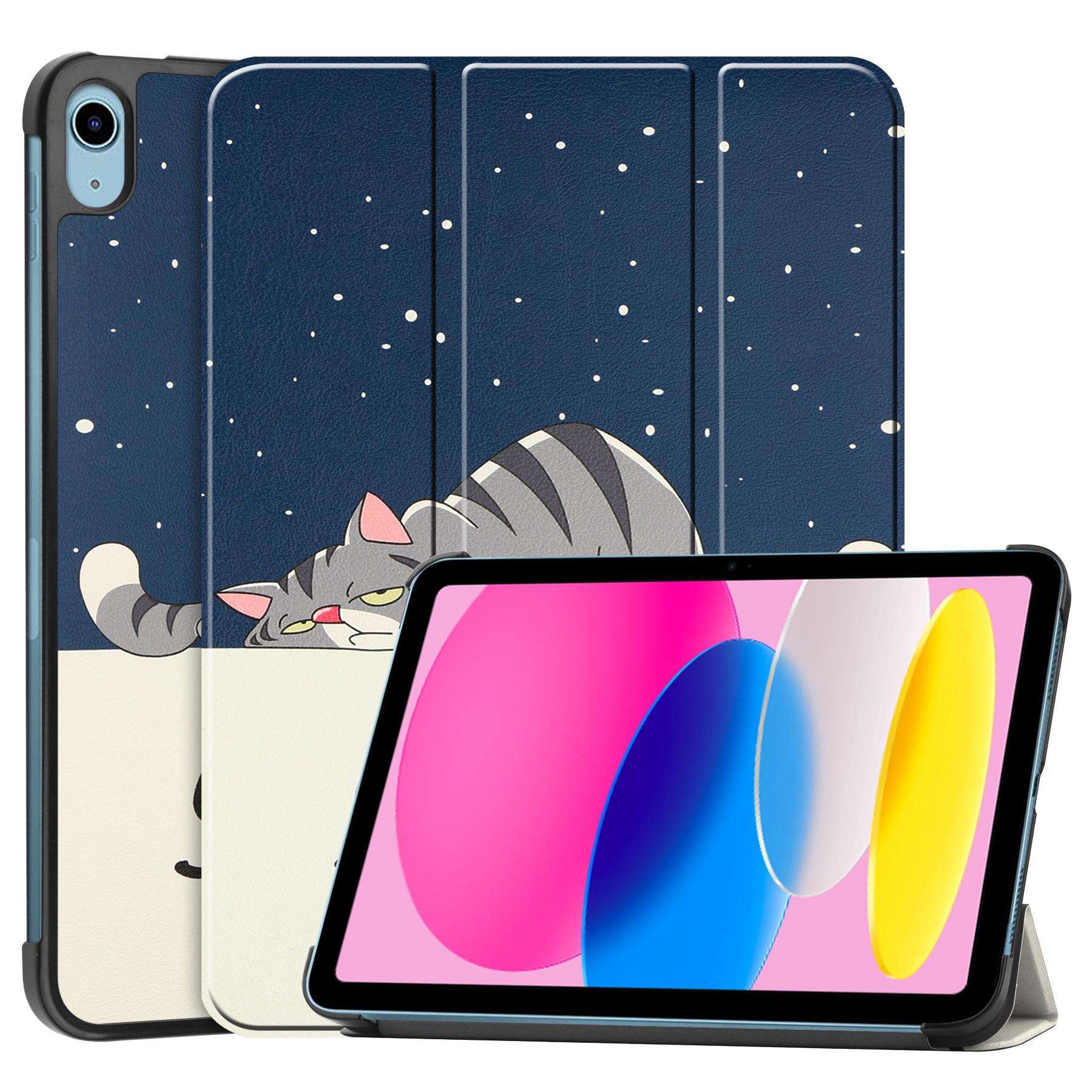 

Для iPad (2025)/10.9 (2022) Чохол з принтом, шкіряна підставка, чохол для планшета Cat