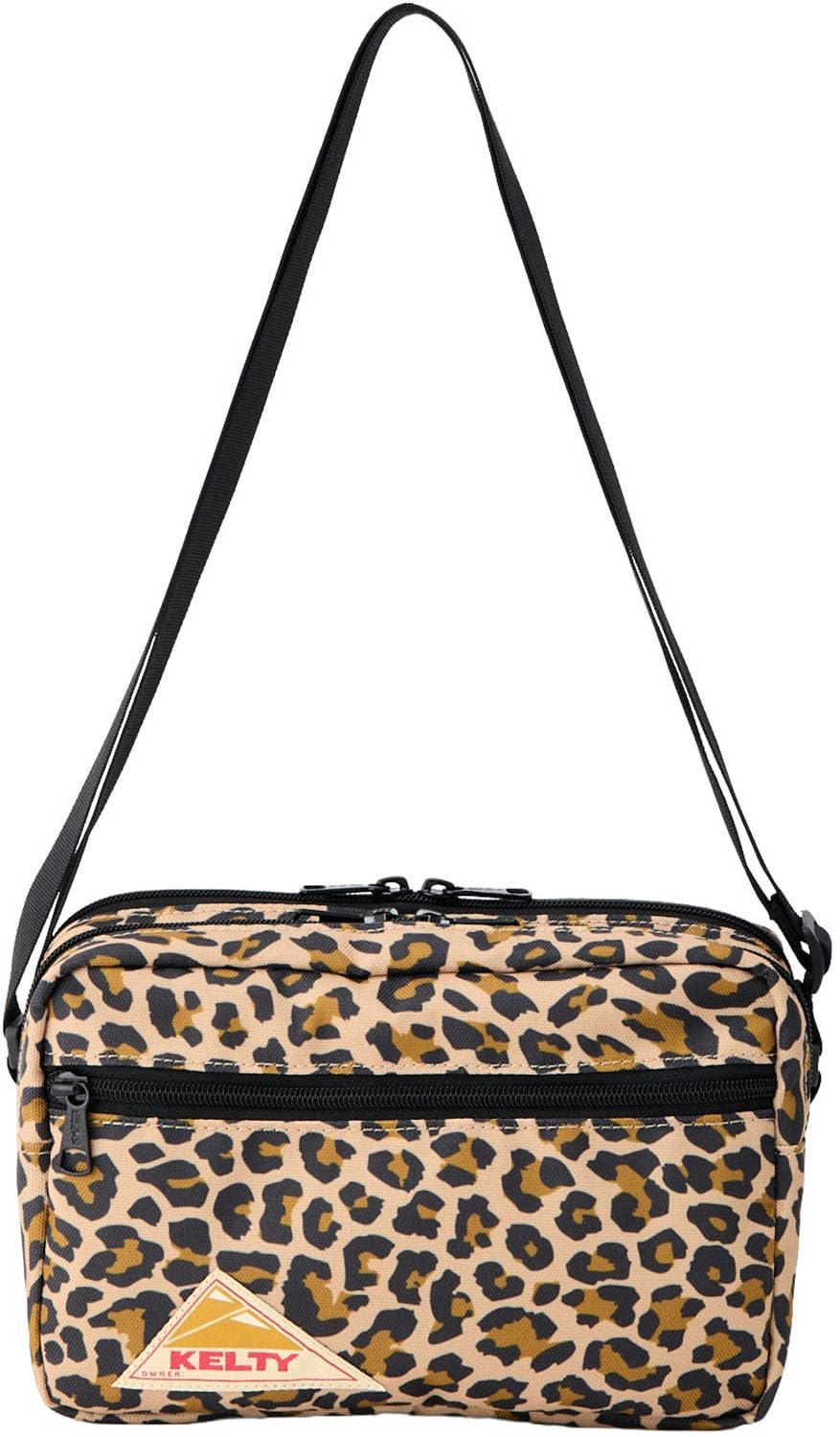 KELTY Outdoor Shoulder Bag ES RECTANGLE ZIP SHOULDER S 14cm x 23cm x 7cm Gold Leopard 3259270926