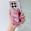 Luxury Shockproof Phone Case with Cute Rabbit Makeup Swivel Stand Crystal Lanyard For Honor X7d X7c X7b X7a X7 Back Cover