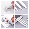 6pcs / Set Blending Stump Smudge Stick Tortillon Sketch Art Drawing Pen Tool White School Painting Supplies