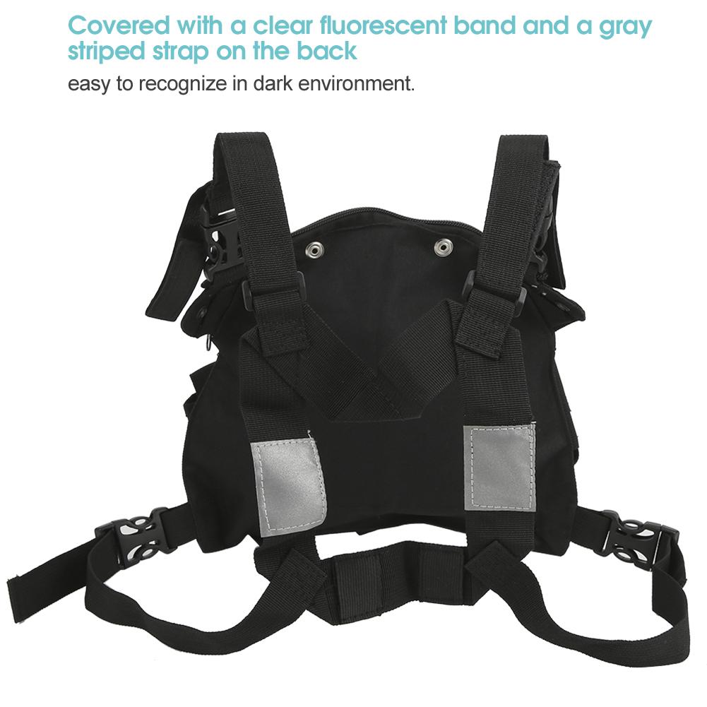 Skrå toveis radiosele justerbar walkie-talkie brystveske lomme for militære sykehus