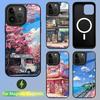 Japan Anime Landscape Phone Case For iPhone 15,14,13,12,11,Plus,Pro,Max Mini Magsafe Magnetic Wireless Charging