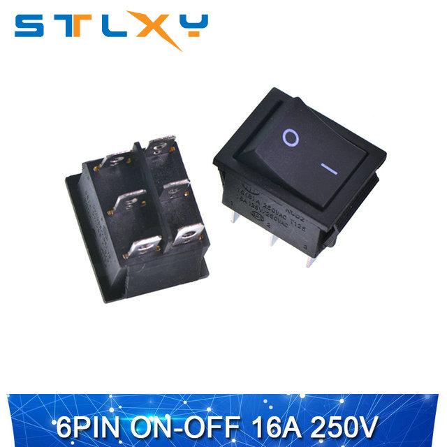 1PCS Electrical equipment with 3-digit 6-speed light switch KCD4 rocker switch power switch ON-OF-ON 30A 250VAC/16A/20A 125VA