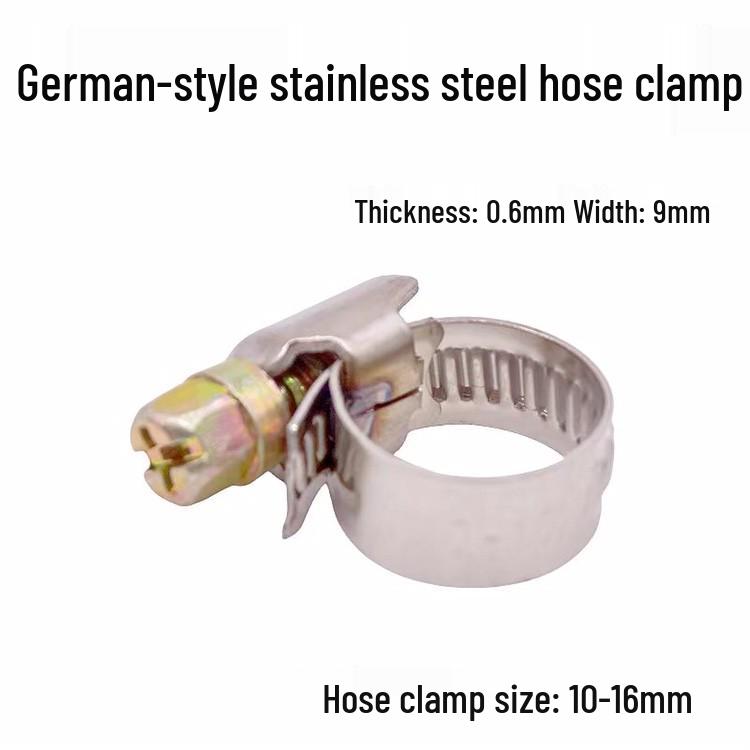 German Type Stainless Steel Hose Clamp for Pipes and Ducts