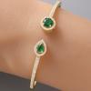 European and American New Style Micro-embellished Ultra-glitter Open Bracelet for Women, Light Luxury Adjustable Bracelet