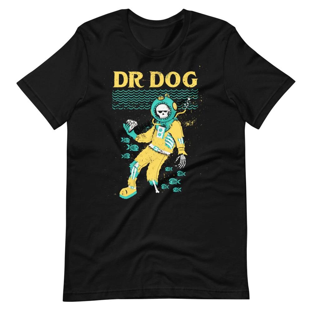 

DR. DOG Concert Poster Vinyl Art Cover Black Short-Sleeve Unisex 100% Cotton T-shirt Mens Tees Top S