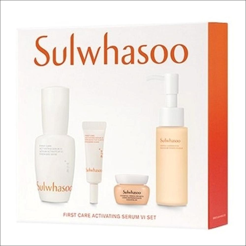 

[Sulwhasoo] First Care Activating Serum VI (6th Generation) 4-Item Special Set - Luxury Anti-Aging Skincare Ritual, Ginseng Barrier Care, K-Beauty SET (Serum, Foam, Serum, Firming Cream)