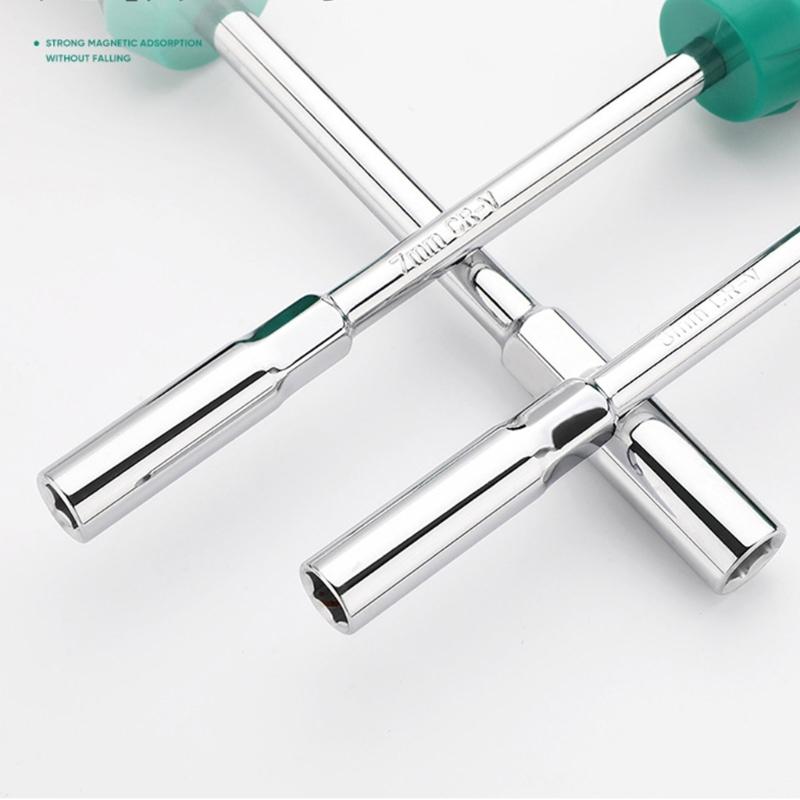 Hexagonal Nut Driver Socket Wrenches Screwdriver Steel Constructions Hand Tool Comfortable Handle Easy To Use 5-13MM