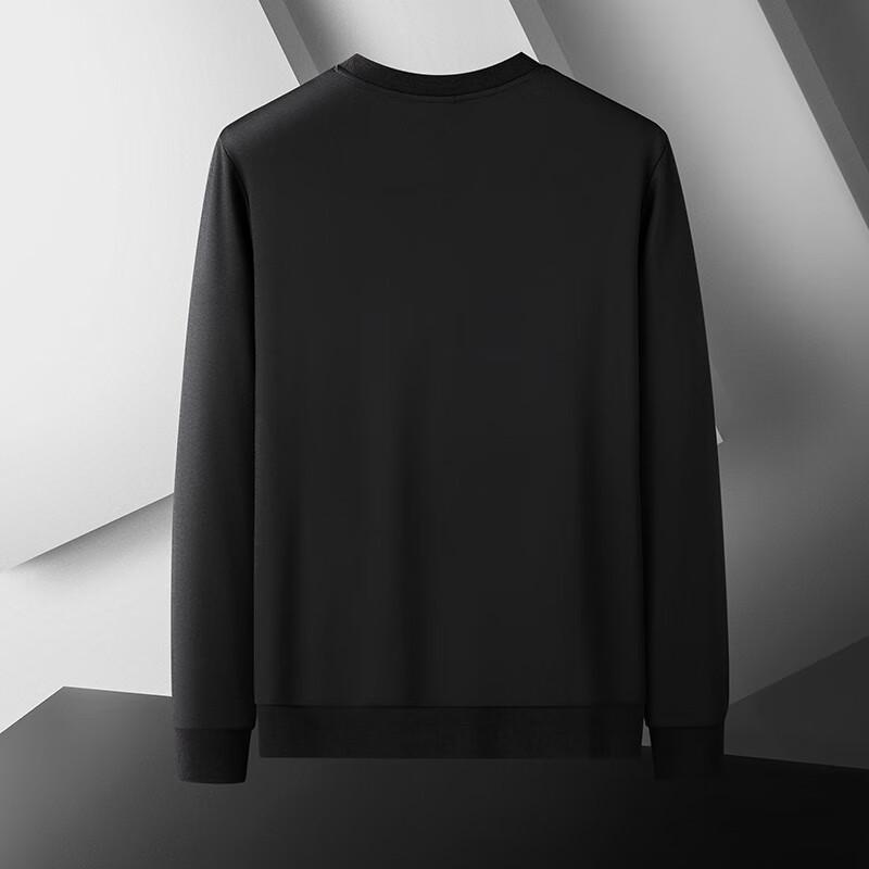 De Bin Ze Men's Plus Size Letter Print Long Sleeve Sweatshirt