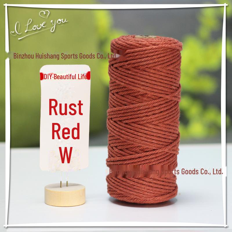 3 mm, 4 mm, 5 mm farbiges geflochtenes Baumwollseil für selbstgemachte und handgefertigte Wandteppiche, Geschenkdekoration, Hüte