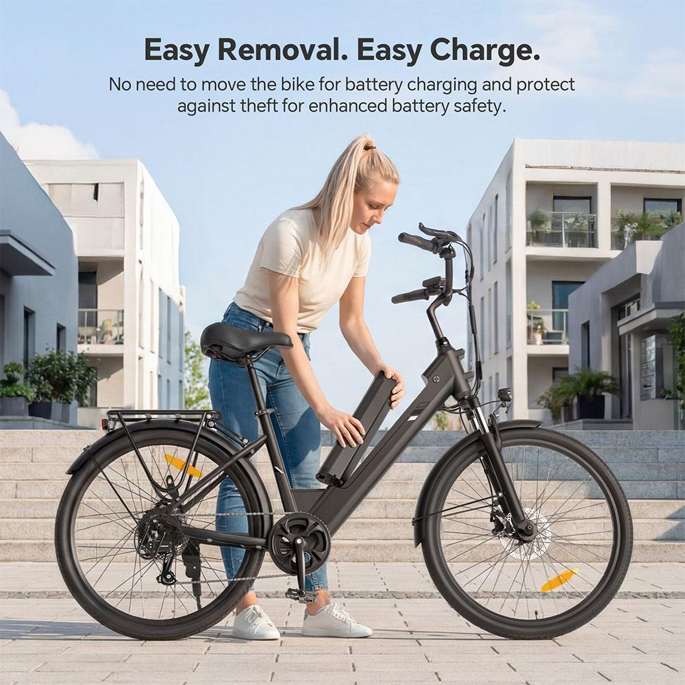 Touroll J2 ST Pro Hydraulic Disc Brake Electric Bike – 45Nm Motor, 100km Range, Step-Through Urban Commuter