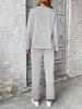 2025 Women's Autumn/Winter European & American Fashion Fleece Sweatshirt and Straight-Leg Pocket Pants Set