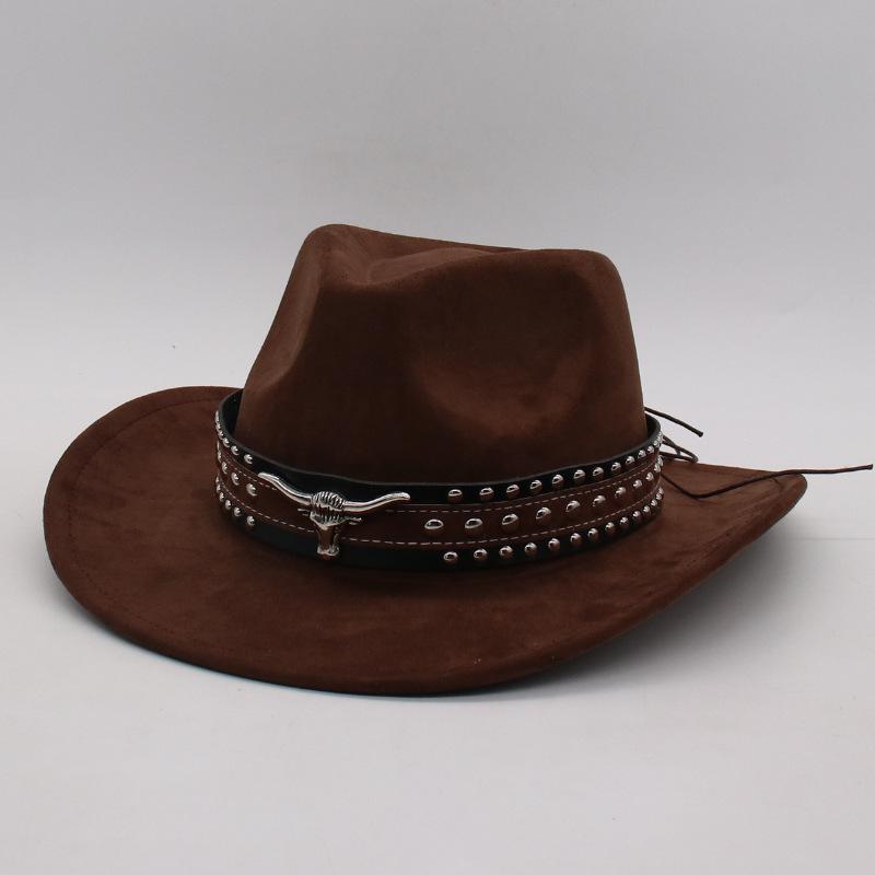 Западная этническая шерстяная ковбойская шляпа мужская и женская парная шляпа шерстяная шляпа с козырьком one size fits all [j peach cow]