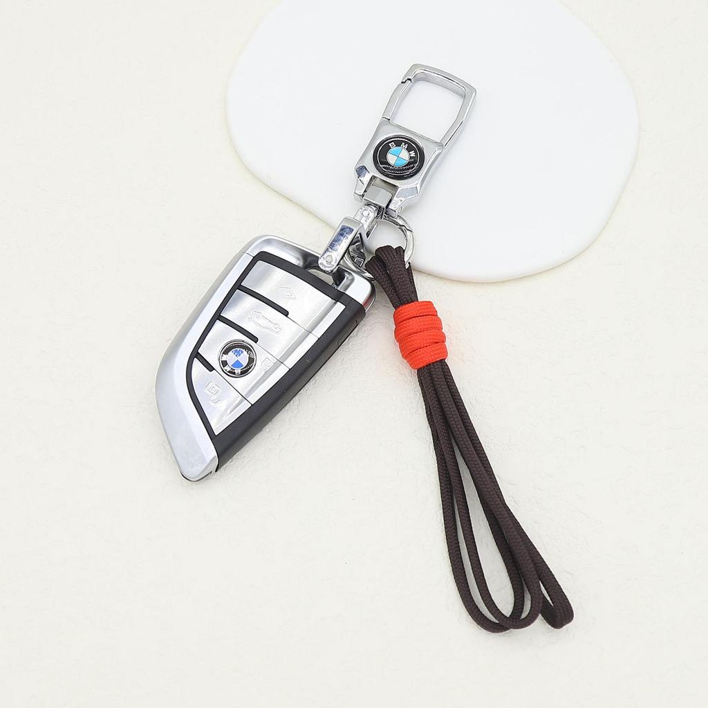 Handmade Multi-color Woven Polyester Keychain Bag Pendant Ornament