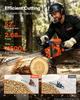 VEVOR Gas Powered Chainsaw 457.2 mm 52CC 2kW 2 Stroke Engine Gas Chainsaw, for Wood Cutting, Tree Trimming & Land Clearing, Throttle-Synced Choke