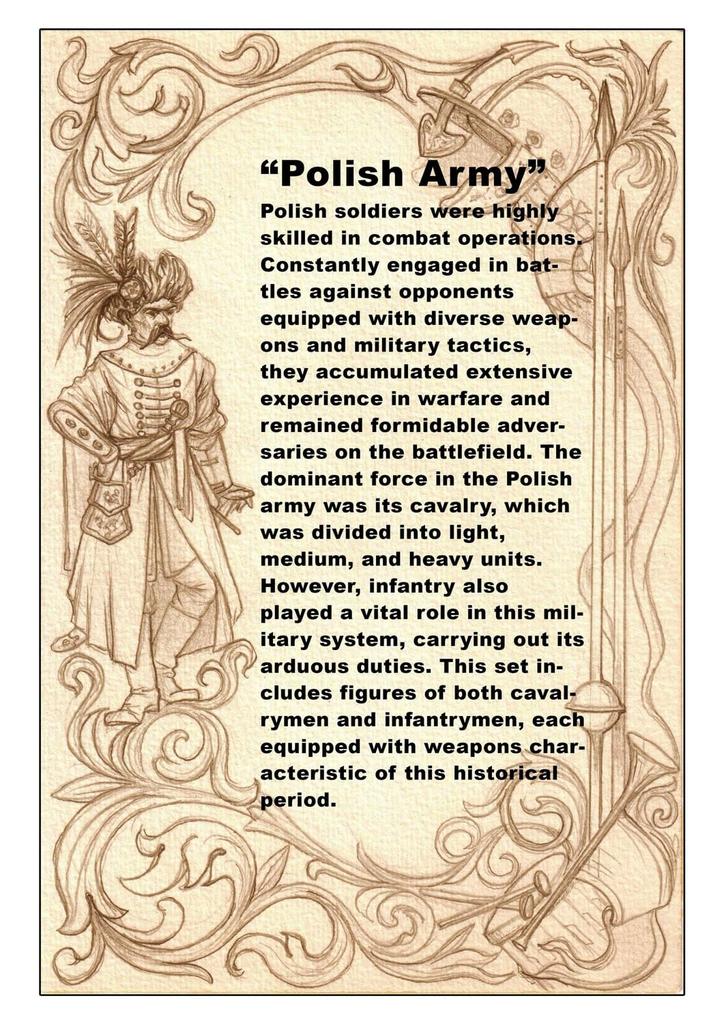 Kit Soldier 17th Century Polish Warriors Plastic Figures KSU32015 1/32 (8 Figures) (Human)