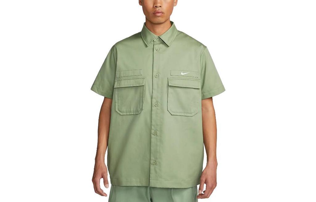 Nike Shirts Men's Green Lapel Moderate Other DX3341-386