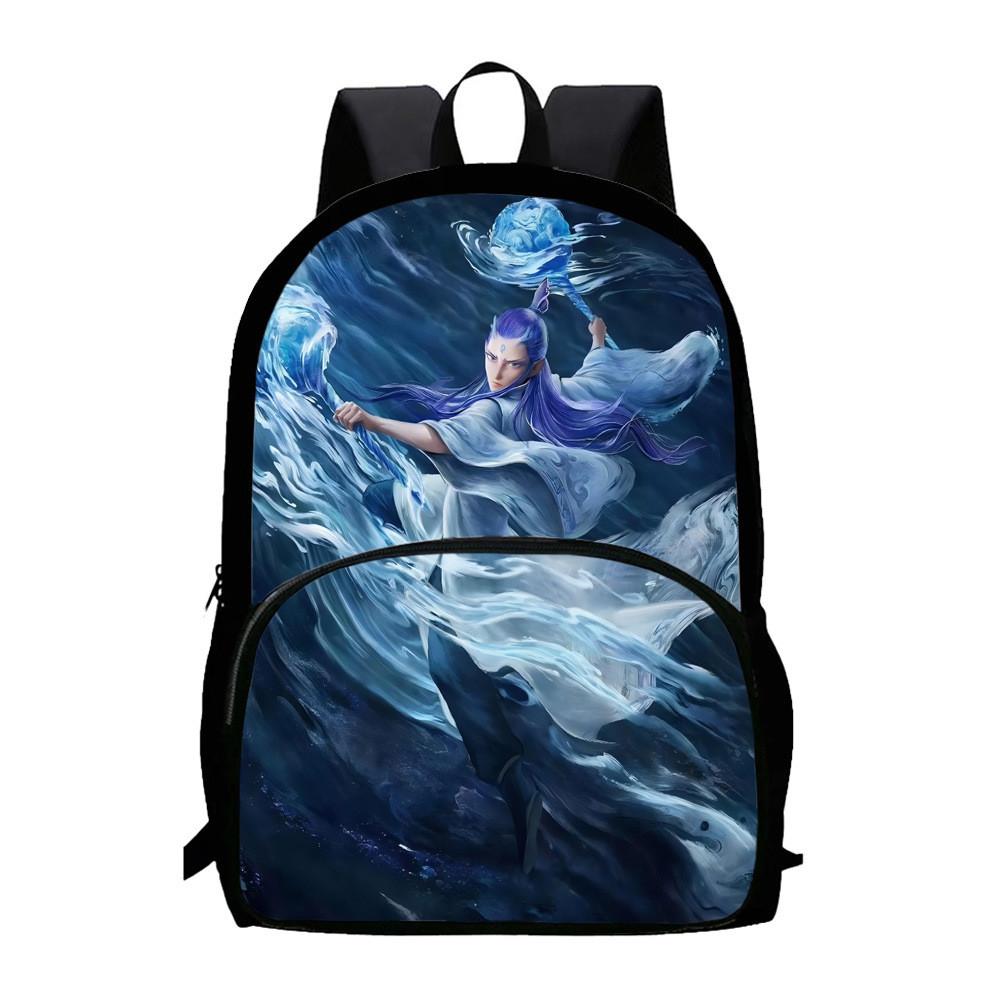 Durable Backpack Nezha Oxford Bookbag For School Use Large Capacity Gift Bag