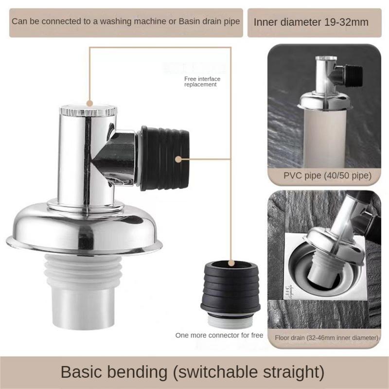 Washing Machine Floor Drain Adapter Anti-overflow Bathroom Pipe Sewer Connector Dishwasher Drain Deodorant Sealing Ring Adapter