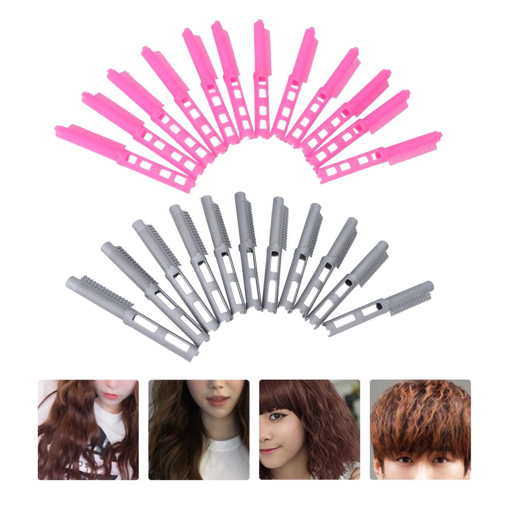 12pcs Hair Root Perm Rods Hollow Hair Perm Clip Hair Styling Accessory for Barbershop