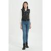 Herbst Streetwear Damen Weiche Weste Übergröße Lammfell Reversmantel Moto Biker Weste Jacke