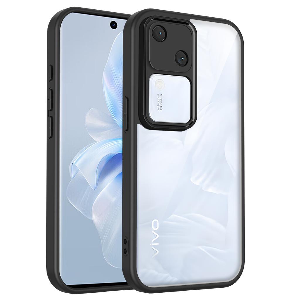Vivo V30 5G V2318 Case Air Cushion Shockproof Silicone Bumper Clear Matte Back Cover Hard Phone Case for Vivo V30 VivoV30 2025