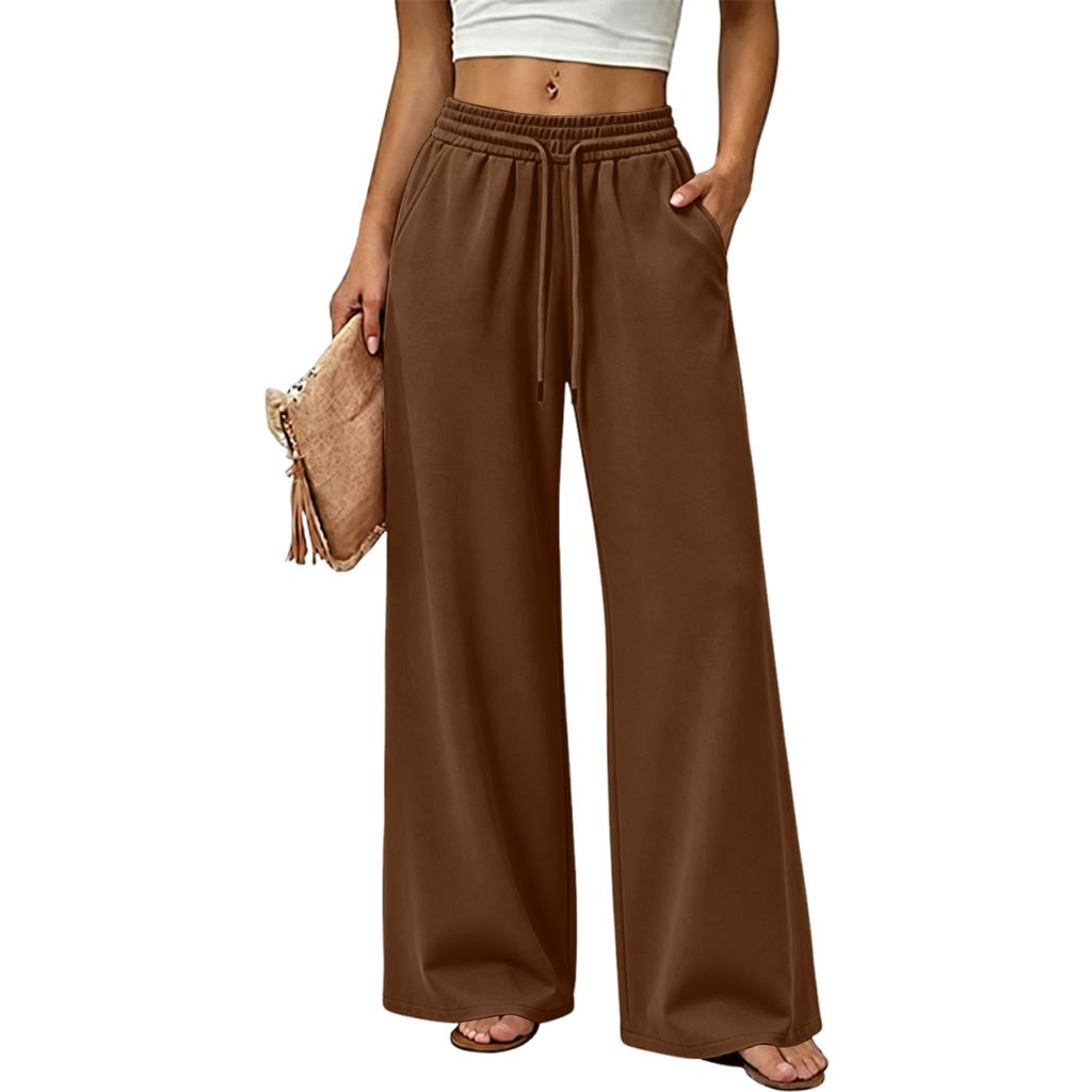 Women's Color Wide Leg Sweatpants Casual Loose Fit for Everyday Wear
