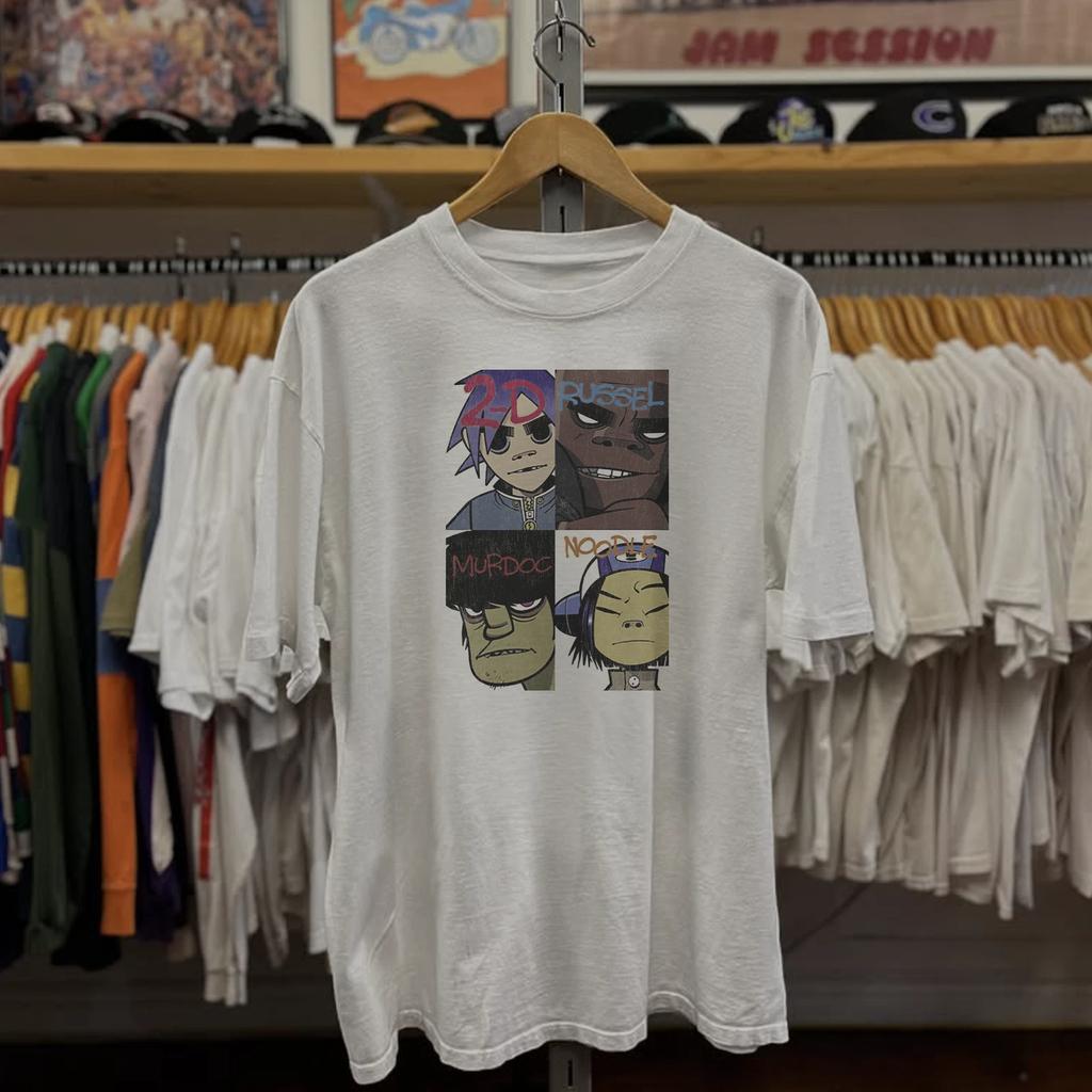 Rare Gorillaz Concert Washed T-Shirt White L