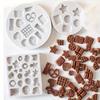 Food Grade Mini Silicone Cookie Molds Non-Stick Reusable DIY Baking Tools for Chocolate Candy Jewelry Making Gifts